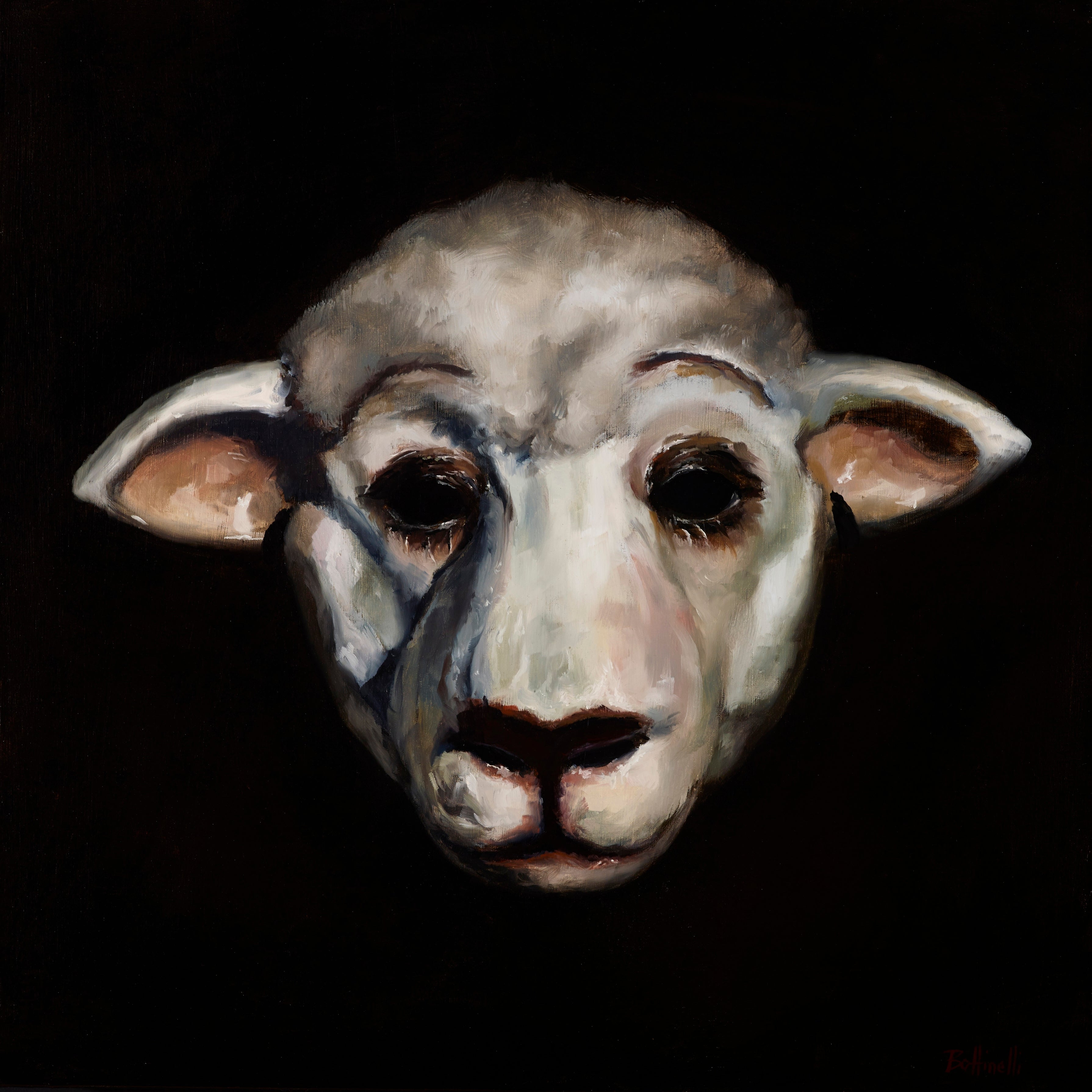 Sheep Mask - Canvas Print
