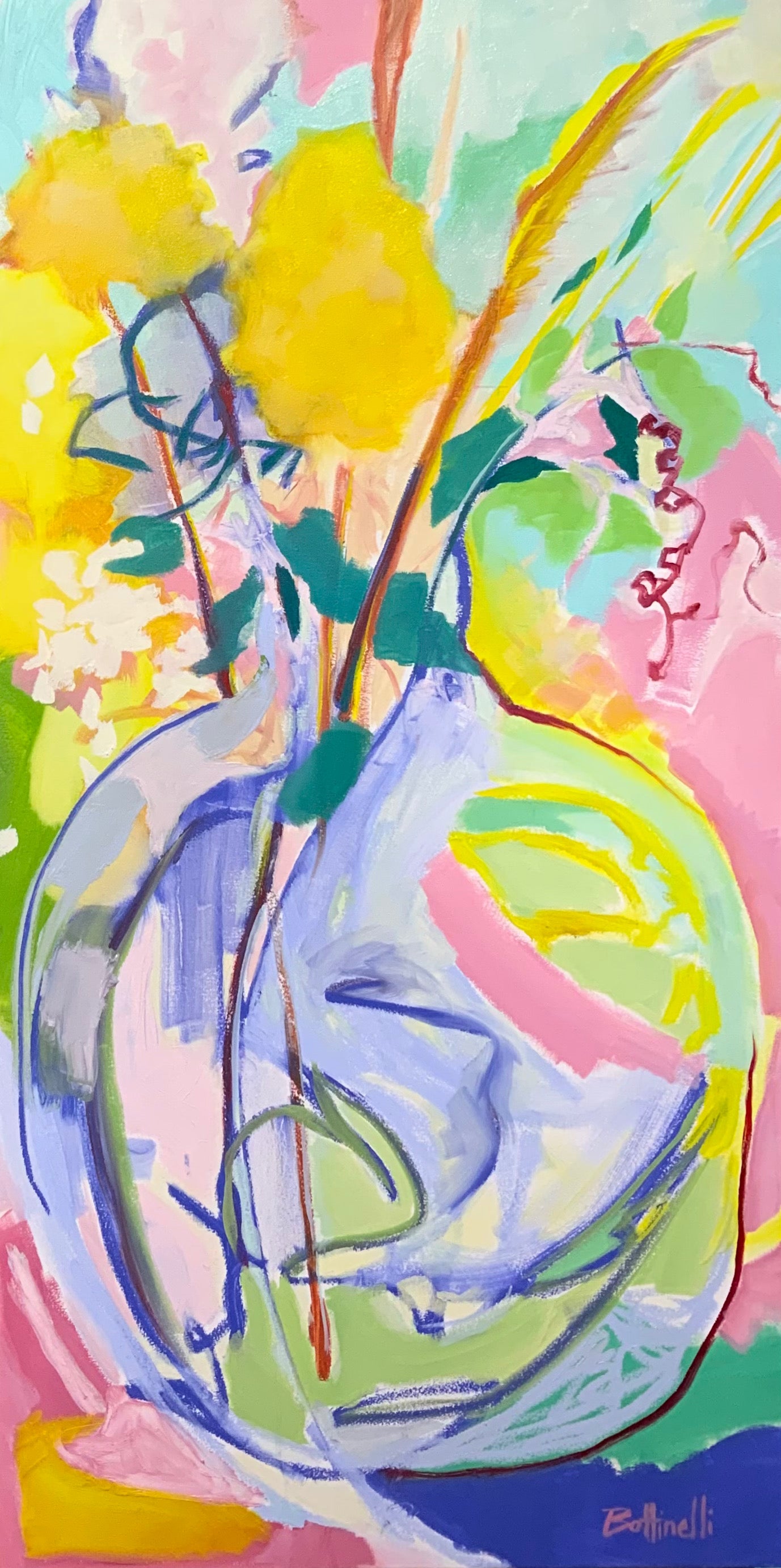 Vase and Prairie - Canvas Print