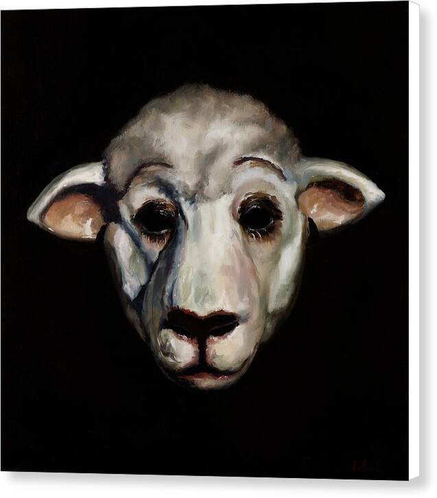 Sheep Mask - Canvas Print
