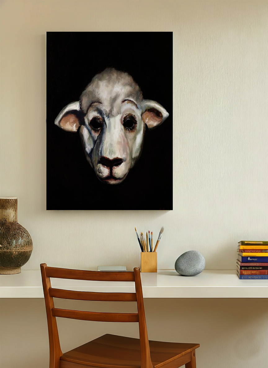 Sheep Mask - Canvas Print
